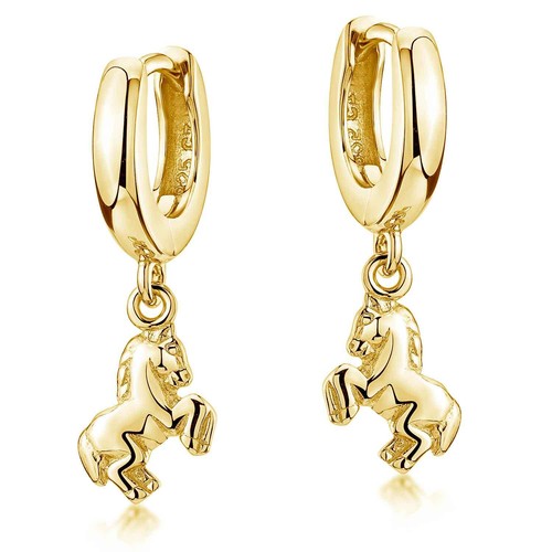 Materia pferde ohrringe gold - pferde,