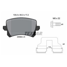 Satz Bremsbeläge Bremsklötze