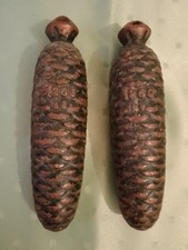 2 Uhrengewichte Zapfen Kuckucksuhr Schwarzwalduhr alt Guß ca 1260gr 17,5cm
