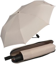 Knirps Regenschirm Taschenschirm Auf-Zu-Automatik groß stabil uni im EVA case