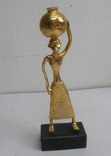Wasserträgerin vergoldet 18 cm  Ägyptische Figur von Ars Mundi Kunst  Zertifikat