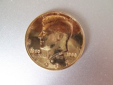 Gedenkmünze: Half Dollar J.F. Kennedy USA 1980 vergoldet