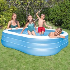 INTEX Swim Center 229x229x56cm Swimming Pool Planschbecken Kinderpool Blau