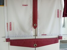 Scheibengardine weiß rot mehr teilig neu 