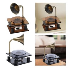 Phonograph Modell Metall Glas