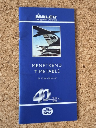 Malev timetable 1986 1987 - malev,