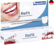 Dr Denti Refit Zementkapseln zur temporären Verwendung 1 Packung mit 3 Kapseln, 