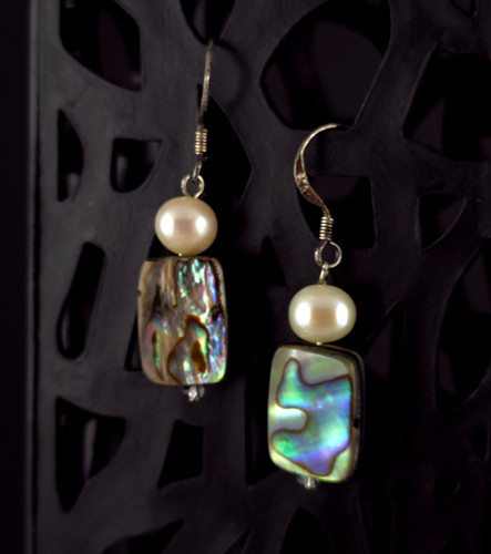 Ohrringe silber 925 - silber, paua