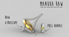 Precision Gyroscope by Manuka Makers - Aircraft machined aluminium kevlar string