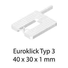 Distanzplatten Roto Glas-Tec Euroklick Typ 3 40 x 30 x 1 mm 1000 Stück