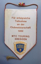 alter Wimpel Fahne Pennant Meisterschaft 1982 ADMV MTC Touring Dresden 29,0 cm