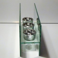 GLAS KERZEN-HALTER.
