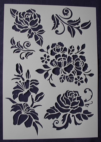 Laser schablone rosen - laser-schablone,, a4,