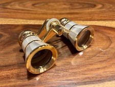 Vintage Opernglas vergoldet – echtes Perlmutt – Japan JB/JE – Sammlerstück