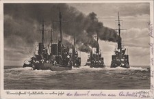 Dieterle AK Postkarte 1940 Minensuchboot Flotille deutsche Kriegsmarine 2. WK