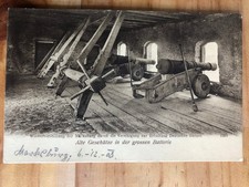 Alte Ansichtskarte Alte Geschütze in der großen Batterie in der Marksburg