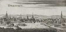 DRESDEN - Gesamtansicht - Kupferstich um 1680