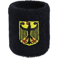 Adler Deutschland Schweissband Frottee schwarz Germany fan eagle für Sportler