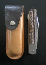 Taschenmesser Jagdmesser mit Hirschhorn Griff -Mikov - Tschechoslowakei