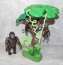 playmobil gorilla silberrücken mit jungtieren akazienbaum affenbaum