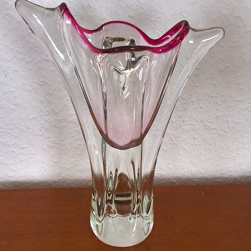 Glasvase transparent rosa - glasvase, transparent/rosa
