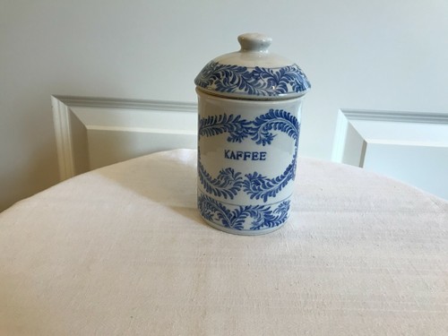 Vorratsdose kaffee blau weiß - blau,