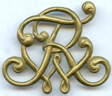BESCHLAG MIT MONOGRAMM "F R W"