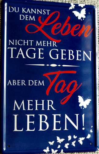 Blechschild 30 cm du - 1,