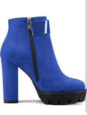 Gr.37.5 NobleOnly Chunky Blockabsatz Hoher High Plateau Plattform Absatz Heel