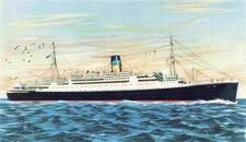 Dampfer Oceanliner Tss New York Greek Line