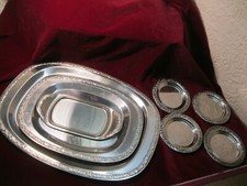 WMF Baroque Konvolut Serviertablett Cromargan Platte Strassburg Untersetzer