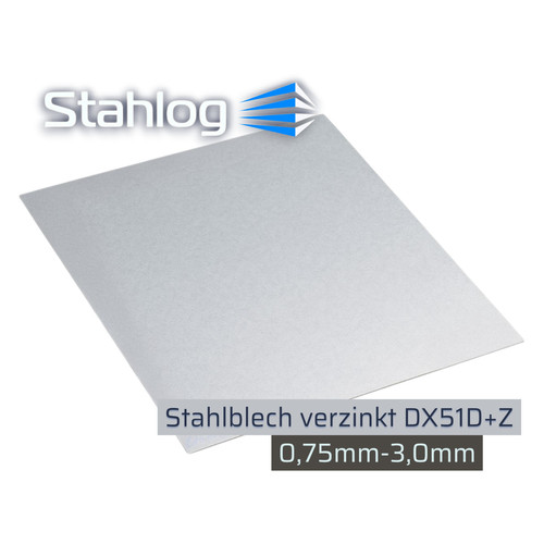 Stahlblech verzinkt mm - verzinkt, 0,7