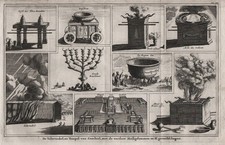 1710 Judaica Jews ritual tools Juden judische Antiquitäten Kupferstich engraving