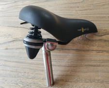 SELLE ROYAL TOUREN-CITY-SATTEL mit Elastomer-Federung, schwarz Made in Italy
