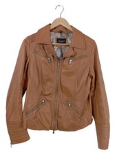 RINO & PELLE Kunstlederjacke Damen Jacke Gr. DE 38 braun Casual-Look