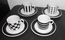 EDUSCHO Cafissimo Espresso Mokka  4 Tassen + 4 Untertassen Kaffeegedeck gebr.!