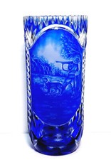 Böhmen Überfang blau