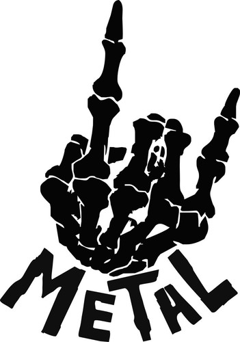 Heavy metal skelett hand - ,