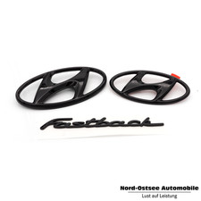 Original Hyundai i30 Fastback Embleme N Logo Set 3-teilig Schriftzug schwarz OEM