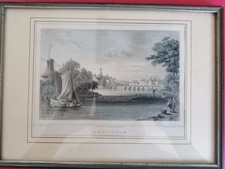 kleines Bild/Radierung/Kuperstich der Stadt Amsterdam