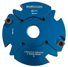 HW-WPL-Wendeplatten-Verstellnuter 150x14-28x30mm Bohrung Z=2+2V=2+2 Flury