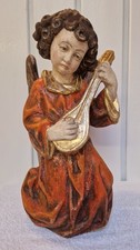 Engel mit Laute, Holzfigur aus