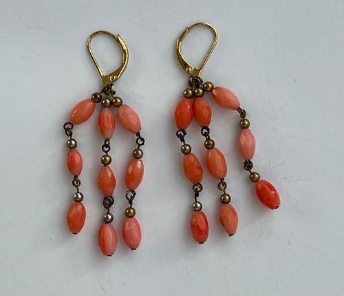 Antike ohrringe 585 gold - gold, mit