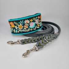 Lederhalsband hund breit - lederhalsband,