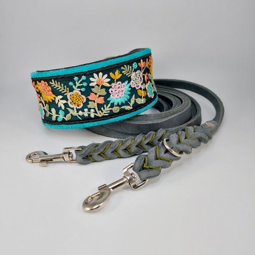 Lederhalsband hund breit - lederhalsband,