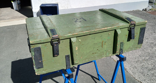 Grüne holzkiste militärkiste - holzkiste,