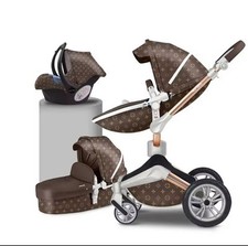 Hot Mom Kinderwagen 3 in 1 Kinderbuggy Kinderbuggy Reisesystem 360⁰Rotation UVP 650£