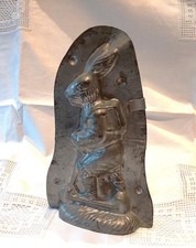 Antike seltene Schokoladen Form Oster Hase auf Roller ca. 1930
