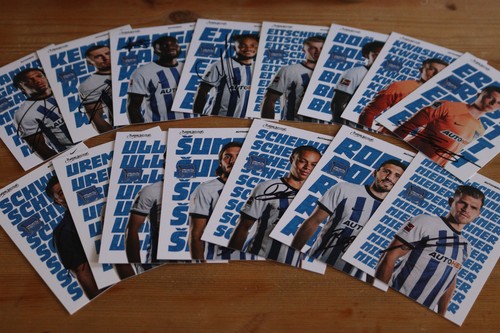 Autogrammkarten hertha bsc - hertha,
