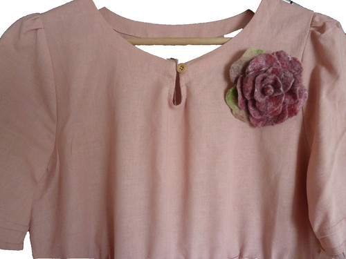 Filzbrosche filz rose kleider - filz,